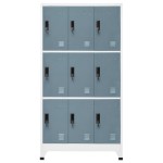 vidaXL Dulap tip vestiar, gri deschis și gri închis, 90x45x180cm, oțel