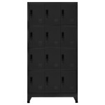 vidaXL Fișet, negru, 90x45x180 cm, oțel vidaXL Fișet, negru, 90x45x180 cm, oțel