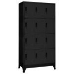 vidaXL Fișet, negru, 90x45x180 cm, oțel vidaXL Fișet, negru, 90x45x180 cm, oțel