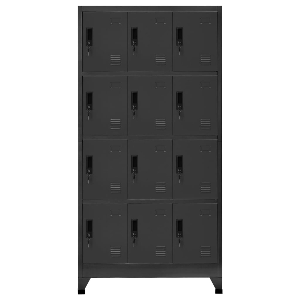 vidaXL Fișet, antracit, 90x45x180 cm, oțel
