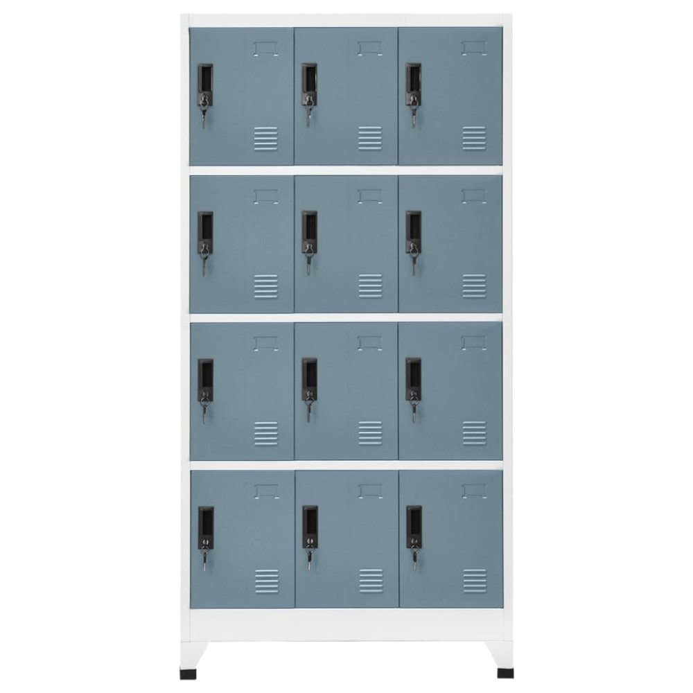 vidaXL Dulap tip vestiar, gri deschis și gri închis, 90x45x180cm, oțel