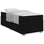 vidaXL Cadru de pat cu saltea Negru 80 x 200 cm țesătură