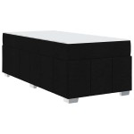 vidaXL Cadru de pat cu saltea Negru 90 x 200 cm țesătură