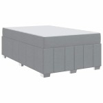vidaXL Cadru de pat cu saltea Gri deschis 120 x 200 cm țesătură