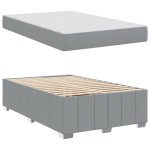 vidaXL Cadru de pat cu saltea Gri deschis 120 x 200 cm țesătură