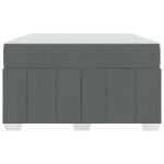 vidaXL Cadru de pat cu saltea Gri închis 120 x 200 cm țesătură