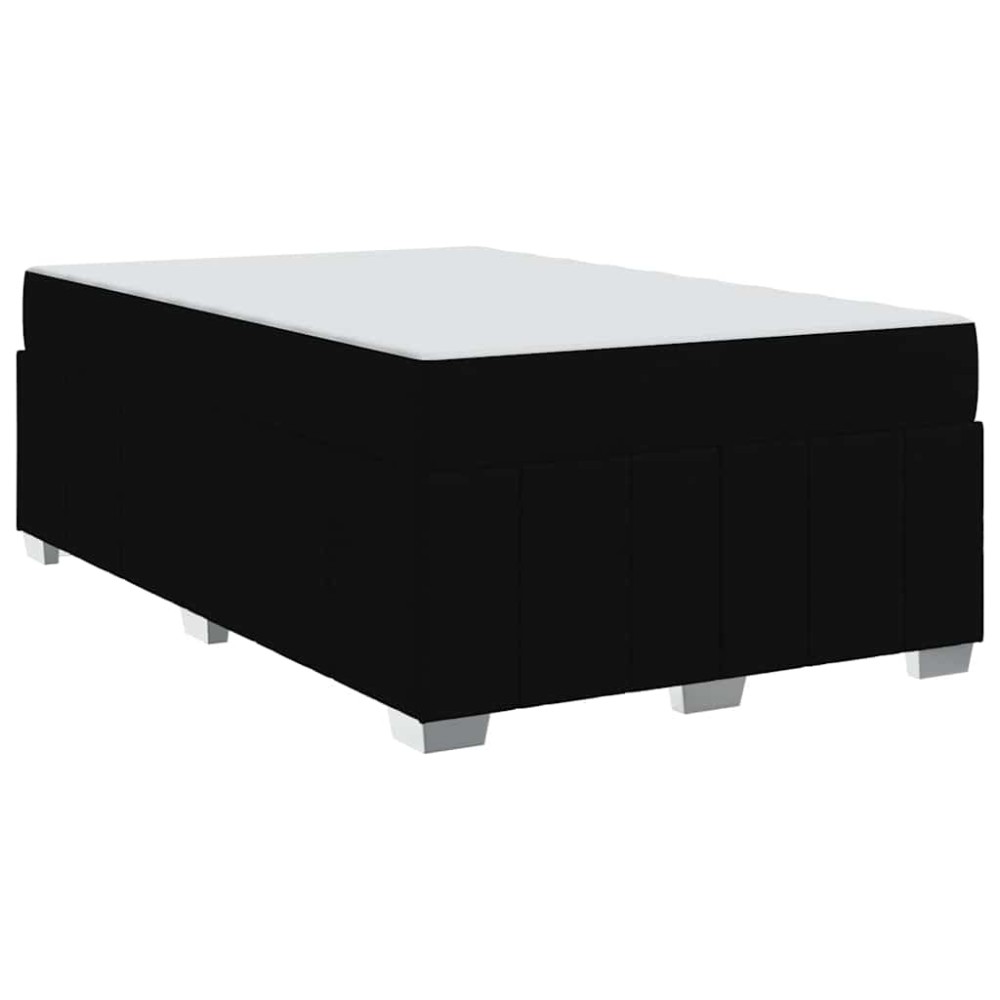 vidaXL Cadru de pat cu saltea Negru 120 x 200 cm țesătură