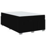 vidaXL Cadru de pat cu saltea Negru 120 x 200 cm țesătură
