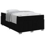 vidaXL Cadru de pat cu saltea Negru 120 x 200 cm țesătură