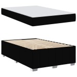 vidaXL Cadru de pat cu saltea Negru 120 x 200 cm țesătură