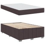 vidaXL Cadru de pat cu saltea Maro închis 120 x 200 cm țesătură