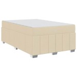 vidaXL Cadru de pat cu saltea Crem 120 x 200 cm țesătură