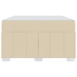 vidaXL Cadru de pat cu saltea Crem 120 x 200 cm țesătură