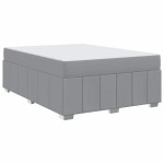 vidaXL Cadru de pat cu saltea Gri deschis 140 x 200 cm țesătură