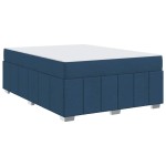 vidaXL Cadru de pat cu saltea albastru 140 x 200 cm țesătură