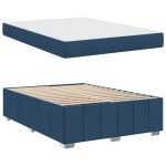 vidaXL Cadru de pat cu saltea albastru 140 x 200 cm țesătură