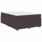 vidaXL Cadru de pat cu saltea Maro închis 160 x 200 cm țesătură