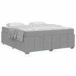 vidaXL Cadru de pat cu saltea Gri deschis 180 x 200 cm țesătură vidaXL Cadru de pat cu saltea Gri deschis 180 x 200 cm țesătură