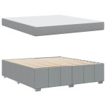 vidaXL Cadru de pat cu saltea Gri deschis 180 x 200 cm țesătură vidaXL Cadru de pat cu saltea Gri deschis 180 x 200 cm țesătură