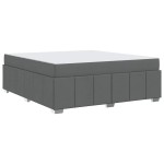 vidaXL Cadru de pat cu saltea Gri închis 180 x 200 cm țesătură