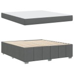 vidaXL Cadru de pat cu saltea Gri închis 180 x 200 cm țesătură