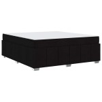 vidaXL Cadru de pat cu saltea Negru 180 x 200 cm țesătură
