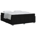 vidaXL Cadru de pat cu saltea Negru 180 x 200 cm țesătură