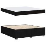 vidaXL Cadru de pat cu saltea Negru 180 x 200 cm țesătură