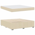 vidaXL Cadru de pat cu saltea Crem 180 x 200 cm țesătură