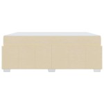 vidaXL Cadru de pat cu saltea Crem 180 x 200 cm țesătură