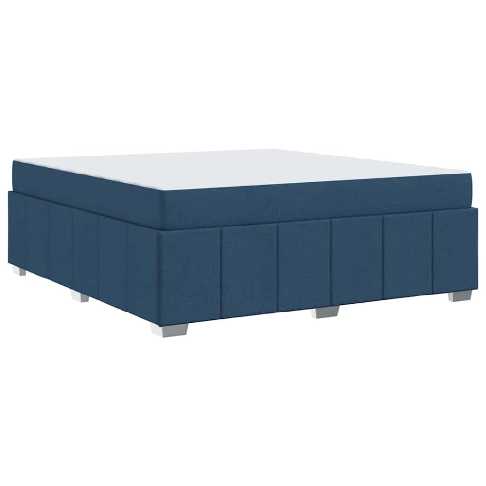 vidaXL Cadru de pat cu saltea albastru 180 x 200 cm țesătură