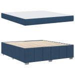vidaXL Cadru de pat cu saltea albastru 180 x 200 cm țesătură