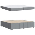 vidaXL Cadru de pat cu saltea Gri deschis 200 x 200 cm țesătură