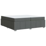 vidaXL Cadru de pat cu saltea Gri închis 200 x 200 cm țesătură
