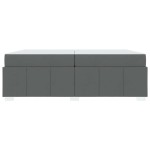vidaXL Cadru de pat cu saltea Gri închis 200 x 200 cm țesătură