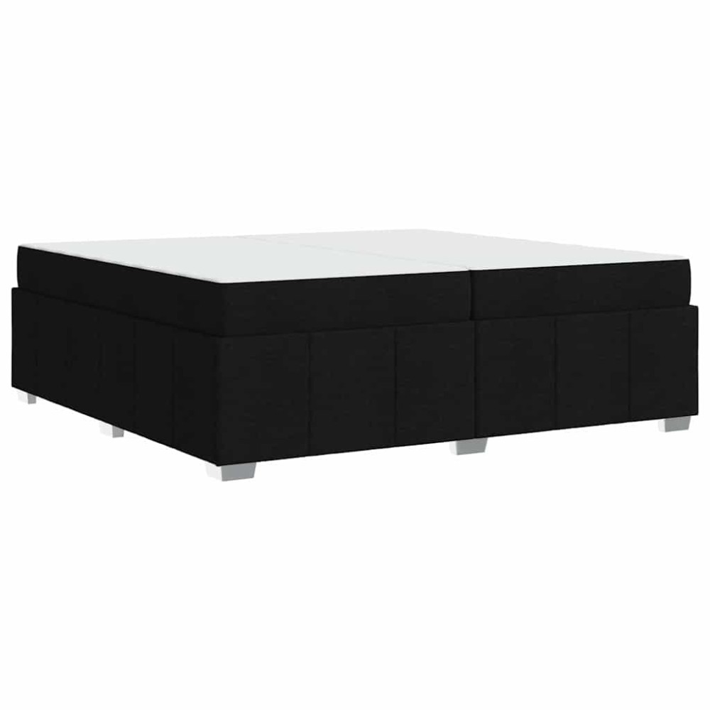 vidaXL Cadru de pat cu saltea Negru 200 x 200 cm țesătură