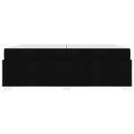 vidaXL Cadru de pat cu saltea Negru 200 x 200 cm țesătură