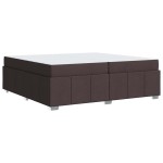 vidaXL Cadru de pat cu saltea Maro închis 200 x 200 cm țesătură