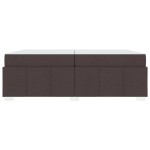 vidaXL Cadru de pat cu saltea Maro închis 200 x 200 cm țesătură