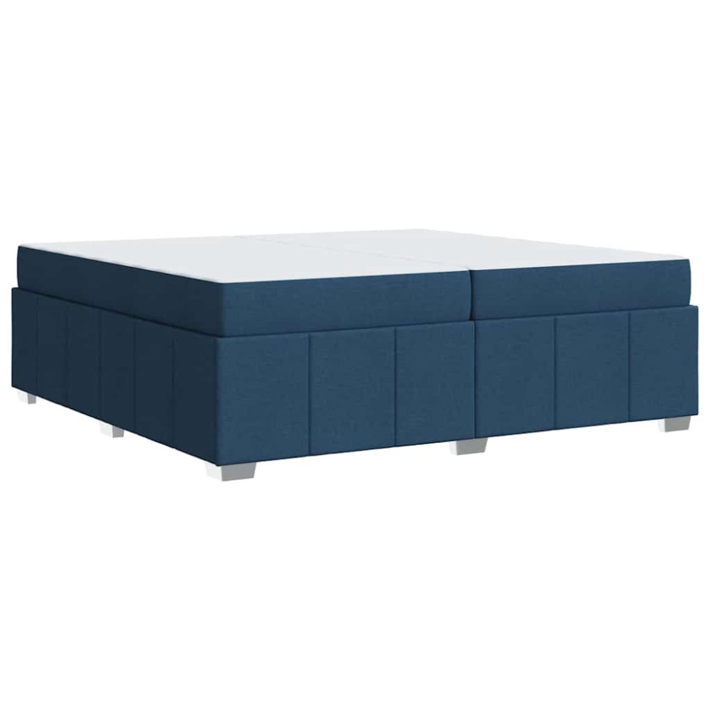 vidaXL Cadru de pat cu saltea albastru 200 x 200 cm țesătură