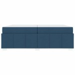 vidaXL Cadru de pat cu saltea albastru 200 x 200 cm țesătură