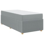 vidaXL Cadru de pat cu saltea Gri deschis 80 x 200 cm țesătură