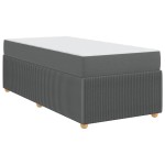 vidaXL Cadru de pat cu saltea Gri închis 80 x 200 cm țesătură