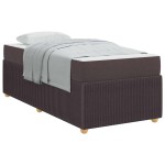 vidaXL Cadru de pat cu saltea Maro închis 80 x 200 cm țesătură