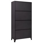 vidaXL Fișet, antracit și alb, 90x40x180 cm, oțel vidaXL Fișet, antracit și alb, 90x40x180 cm, oțel