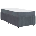 vidaXL Cadru de pat cu saltea cu saltea Gri închis 80 x 200 cm Catifea