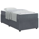 vidaXL Cadru de pat cu saltea cu saltea Gri închis 80 x 200 cm Catifea