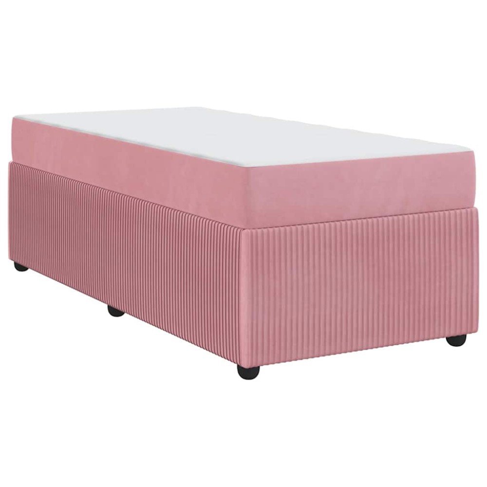 vidaXL Cadru de pat cu saltea cu saltea Roz 80 x 200 cm Catifea