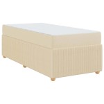 vidaXL Cadru de pat cu saltea Crem 90 x 190 cm țesătură