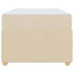 vidaXL Cadru de pat cu saltea Crem 90 x 190 cm țesătură